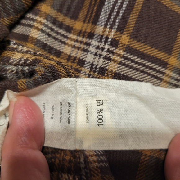 CC Filson Brown XL Plaid Flannel Casual Button-Down Shirt - Picture 8 of 13